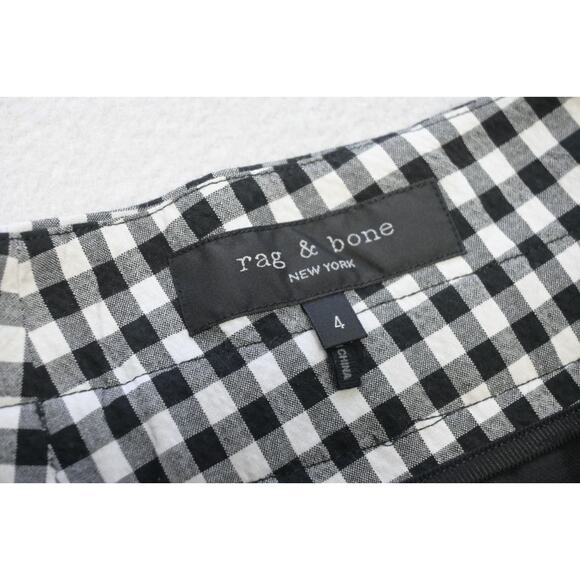 Rag & Bone Plaid Khaki Shorts Button Fly High Waist Casual Womens Size 4 - Picture 5 of 6